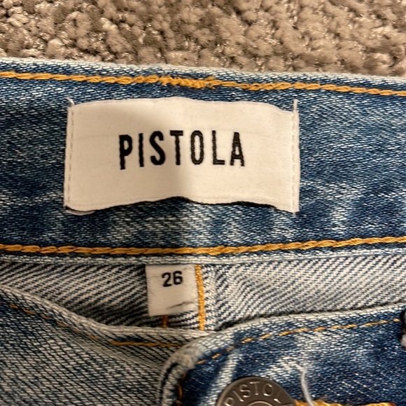 PISTOLA Charlie High Rise Straight in Blue Skies - Picture 13 of 14